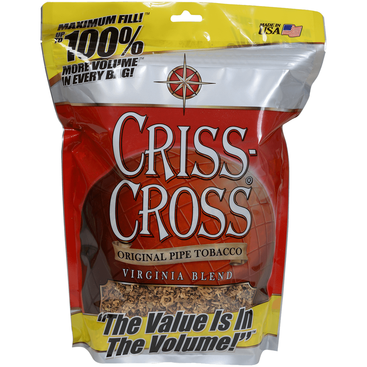 Criss Cross Virginia Blend Pipe Tobacco Original 8 Oz. Bag