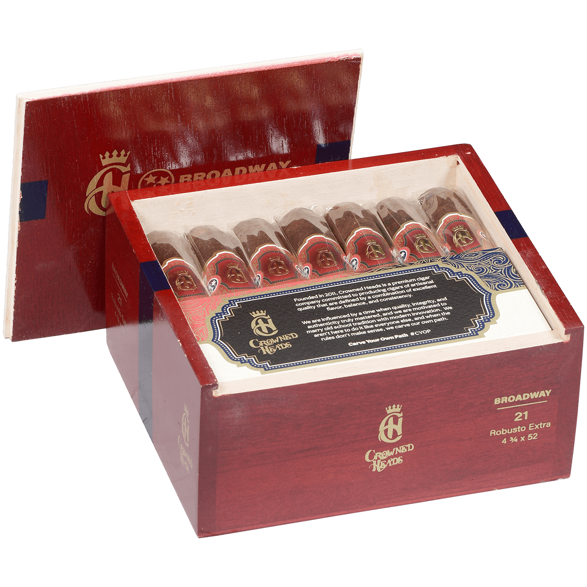 Crowned Heads Broadway Robusto Extra 21 Ct. Box 4 3/4X 52