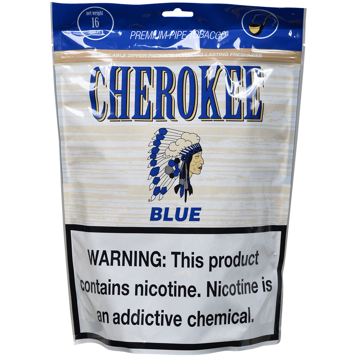 Cherokee Pipe Tobacco Mellow Blend 16 Oz. Bag