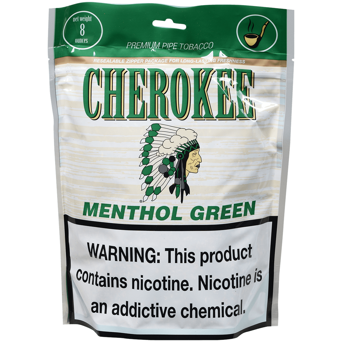 Cherokee Pipe Tobacco Menthol Blend 8 Oz. Bag