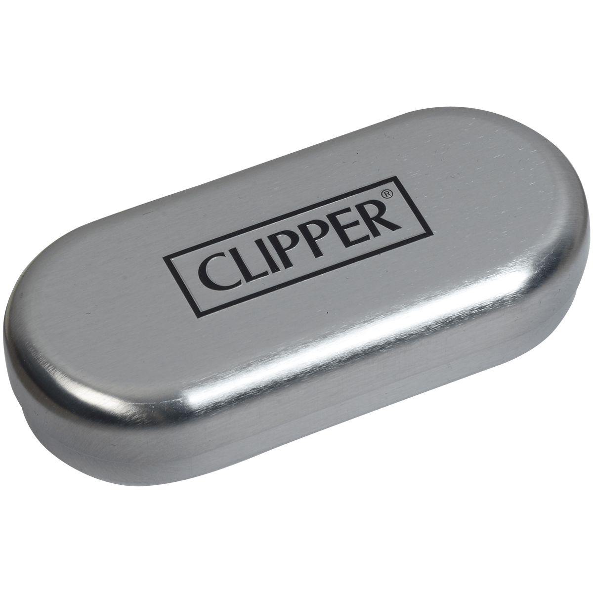 Clipper Electronic Jet Lighter Silver Metal 12Ct Tray