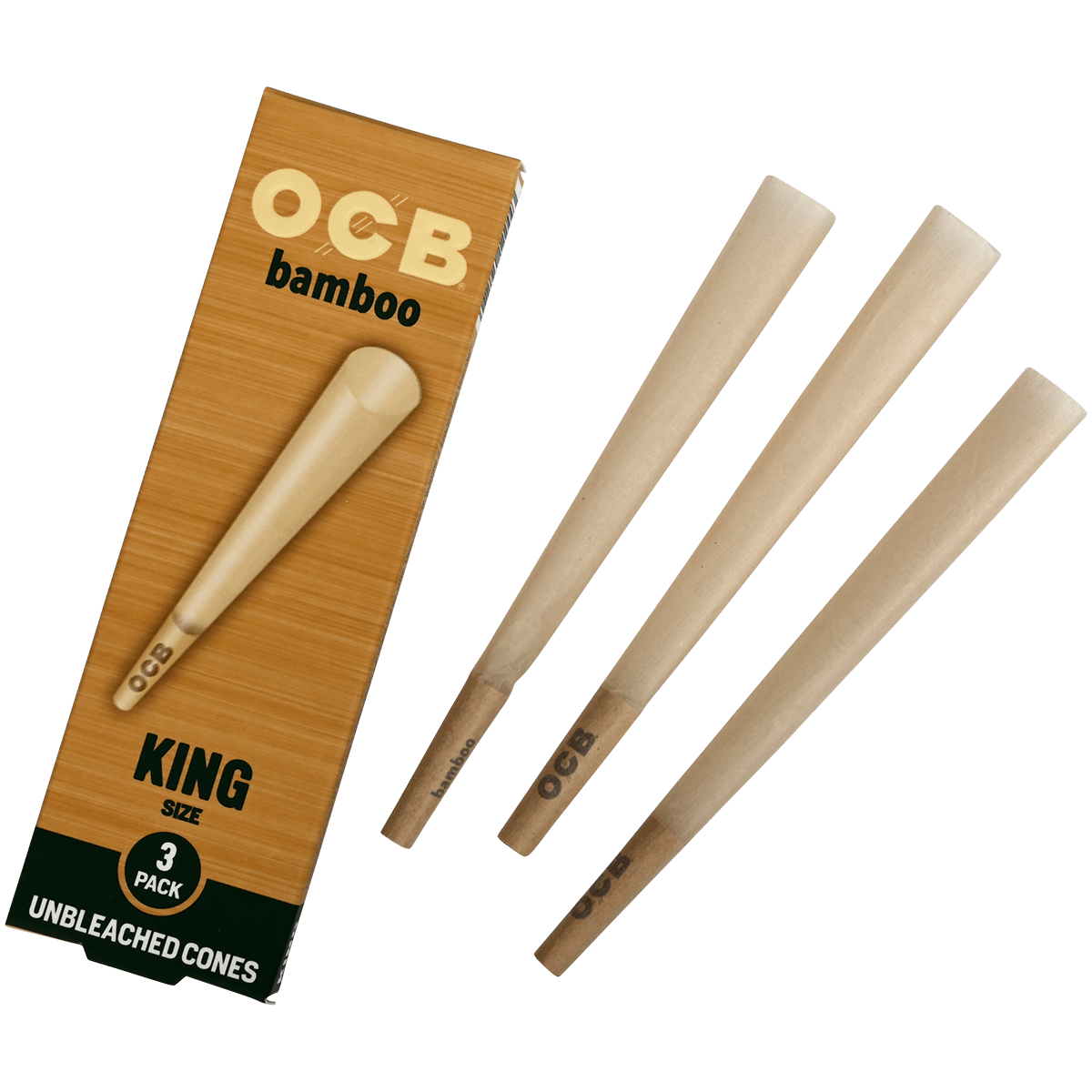 OCB BAMBOO CONES KING SIZE 24/3 CT.
