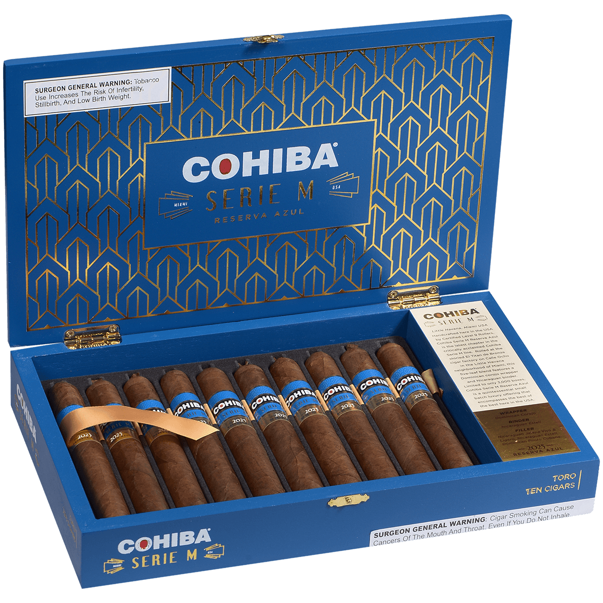 Limited Edition Cohiba Serie M Reserva Azul 10 Ct. 6.00X52