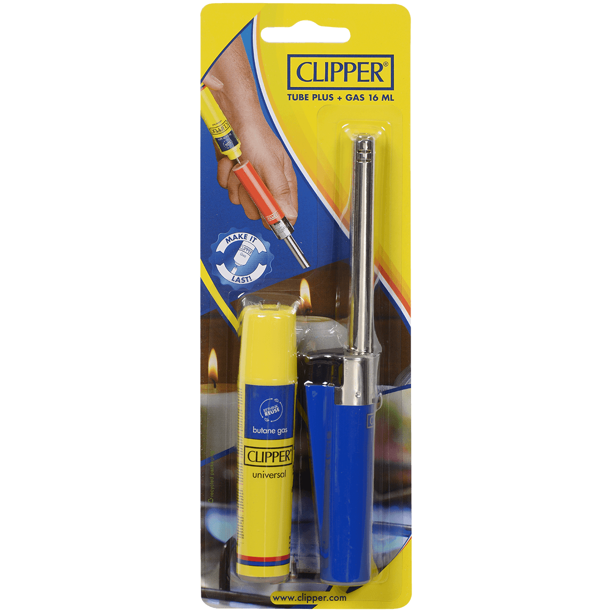Clipper Tube Plus Lighter + 16Ml Butane Refill Blister Pack 1 24Ct