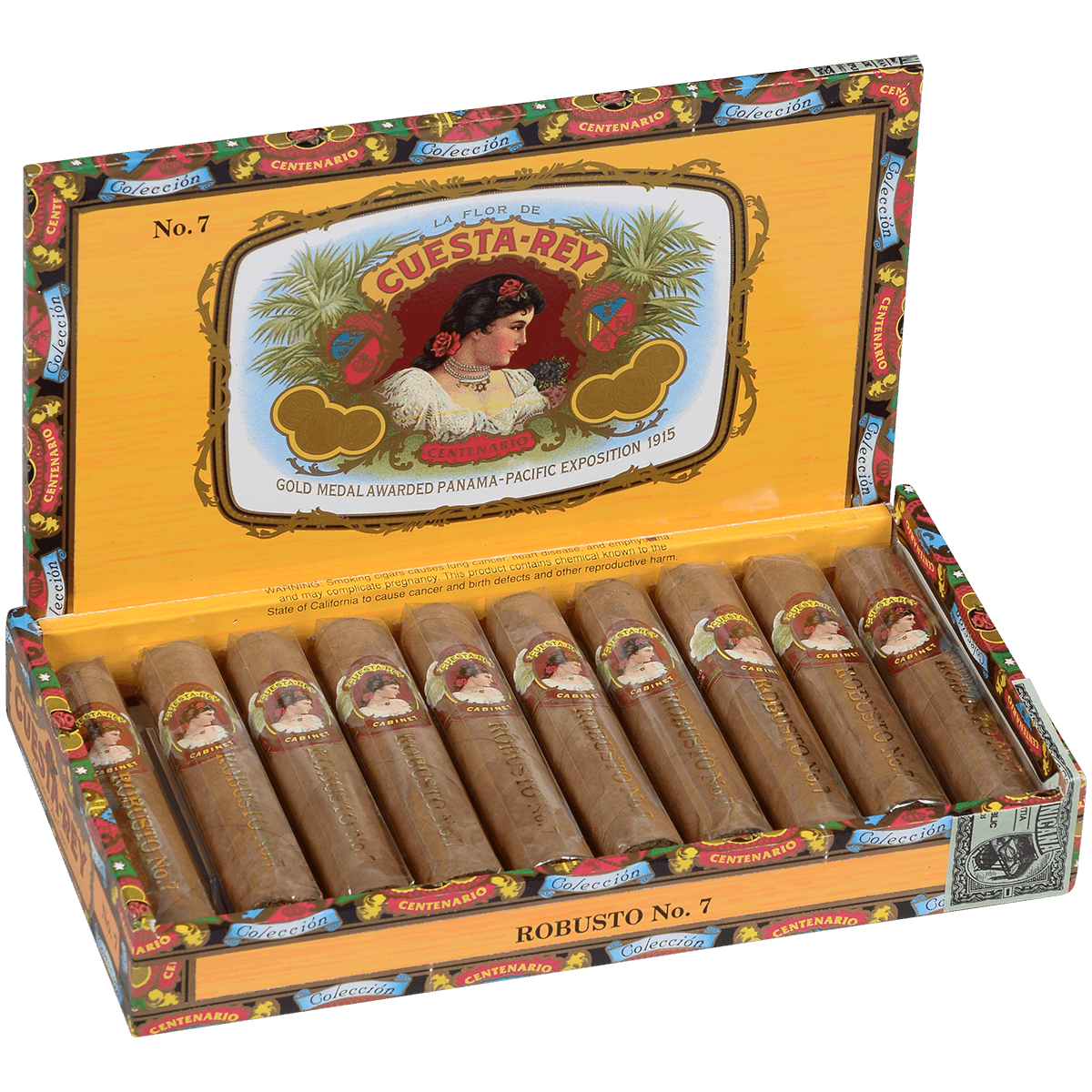 Cuesta-Rey Centenario Robusto #7 Natural 10 Ct. Box 4.50X50