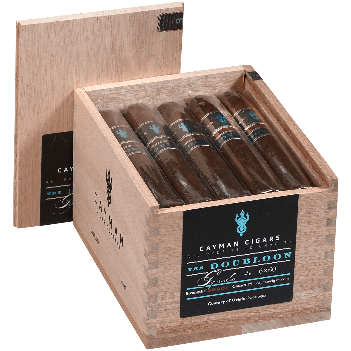 Cayman Cigars Doubloon Gordo 20 Ct. Box 6.00X60