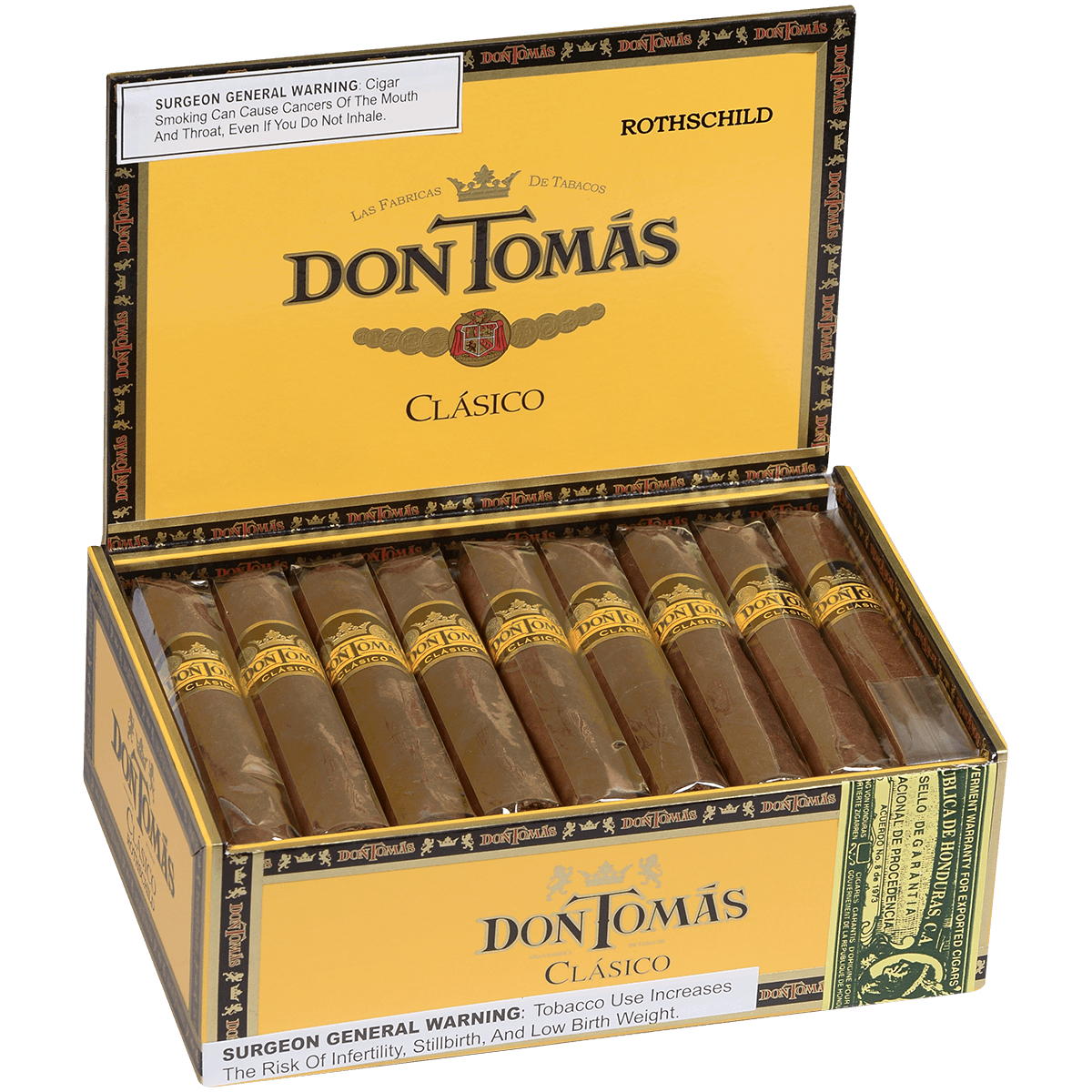 Don Tomas Clasico Rothschild Natural 25 Ct. Box 4.50X50