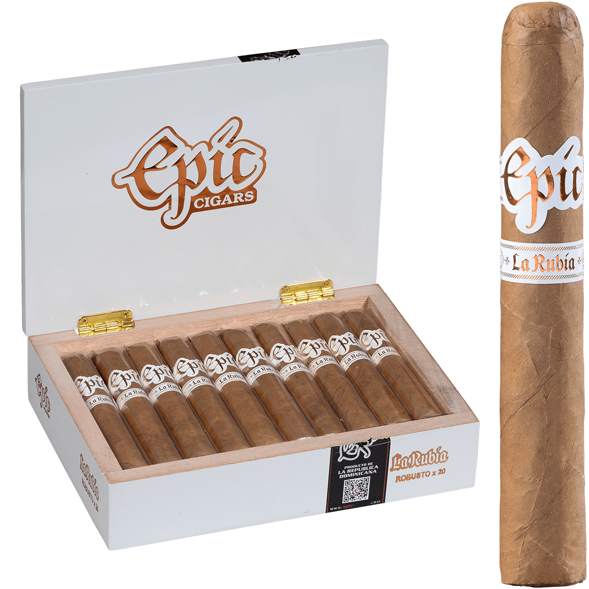 Epic Cigars La Rubia Robusto 20 Ct. Box 5.5X52