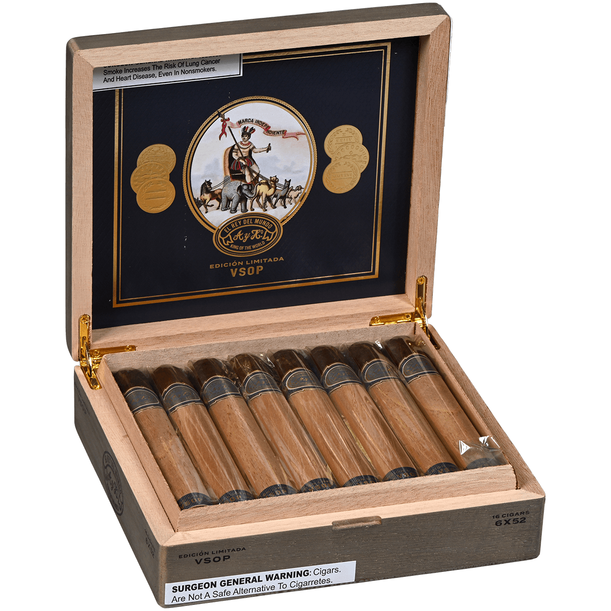 **LIMITED EDITION EL REY DEL MUNDO KING OF THE WORLD VSOP 16CT.