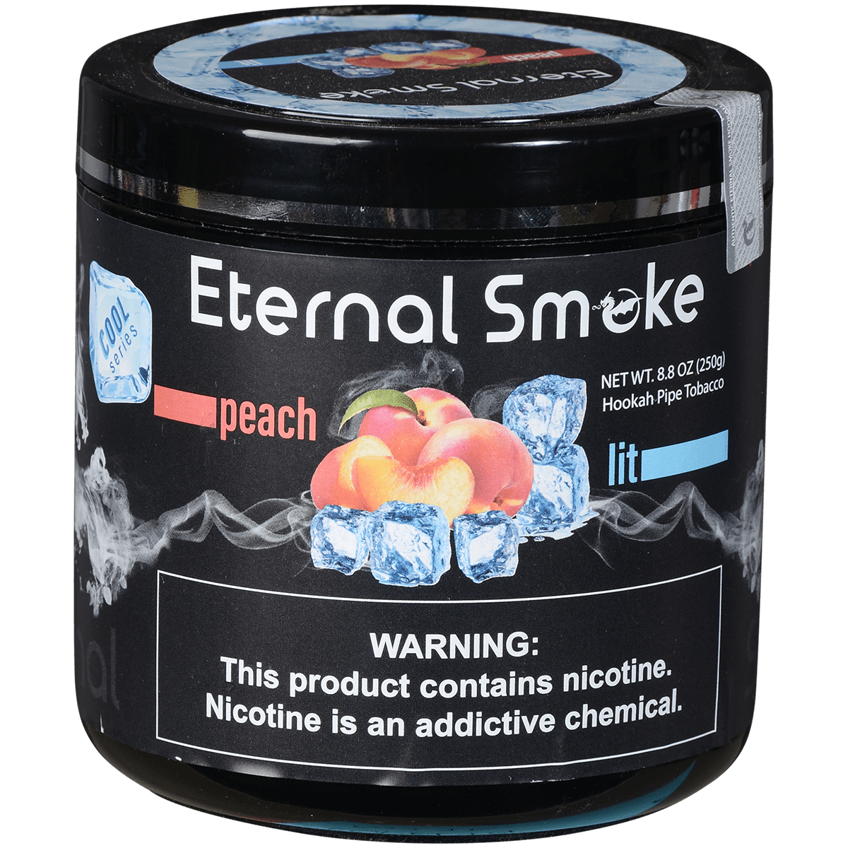 Eternal Smoke Hookah Tobacco Peach Lit 250 Gram Jar