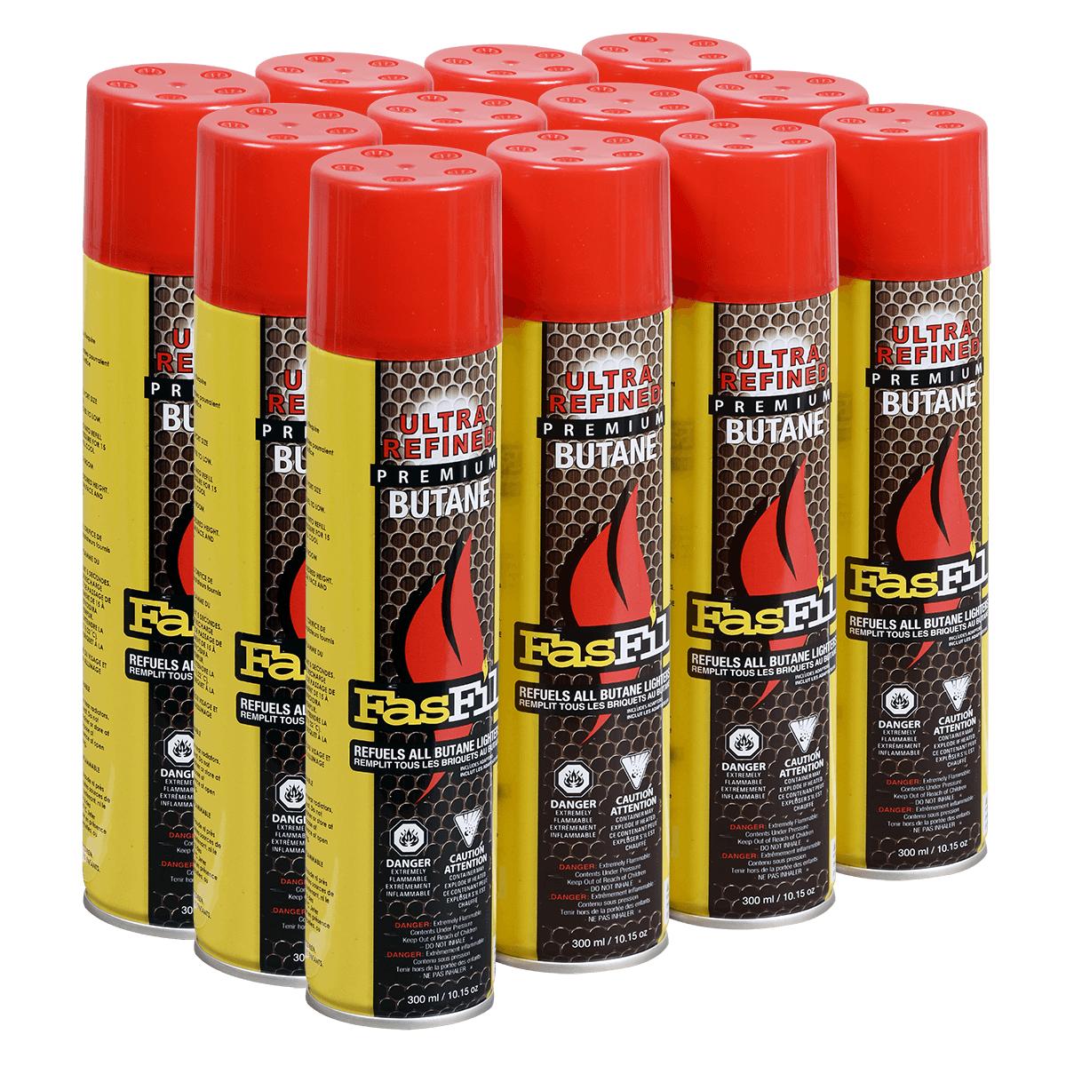 Butane Fasfil 5-Times Refined 10.15 Oz (300Ml) Can 12Ct Carton