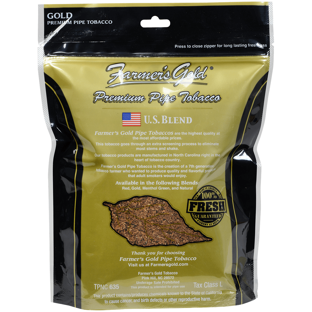 Farmer'S Gold Pipe Tobacco Gold 6 Oz. Bag