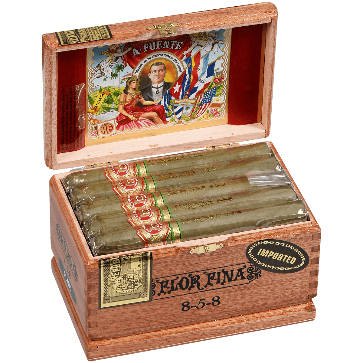 Arturo Fuente 8-5-8 Anniversary Claro Cabinet 25 Ct. Box 6.00X47