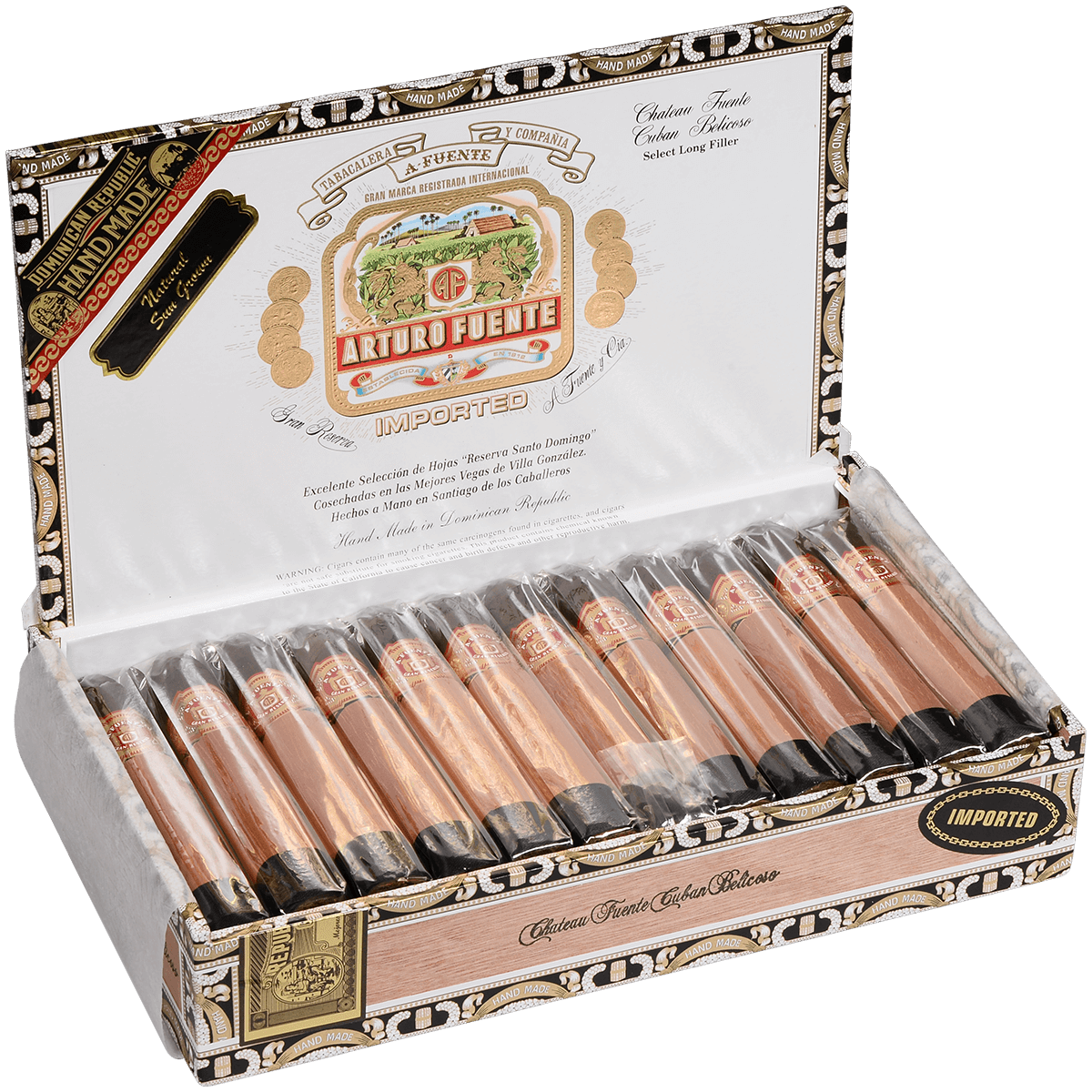 Arturo Fuente Chateau Cuban Belicoso Sun Grown 24 Ct. Box 5.75X52