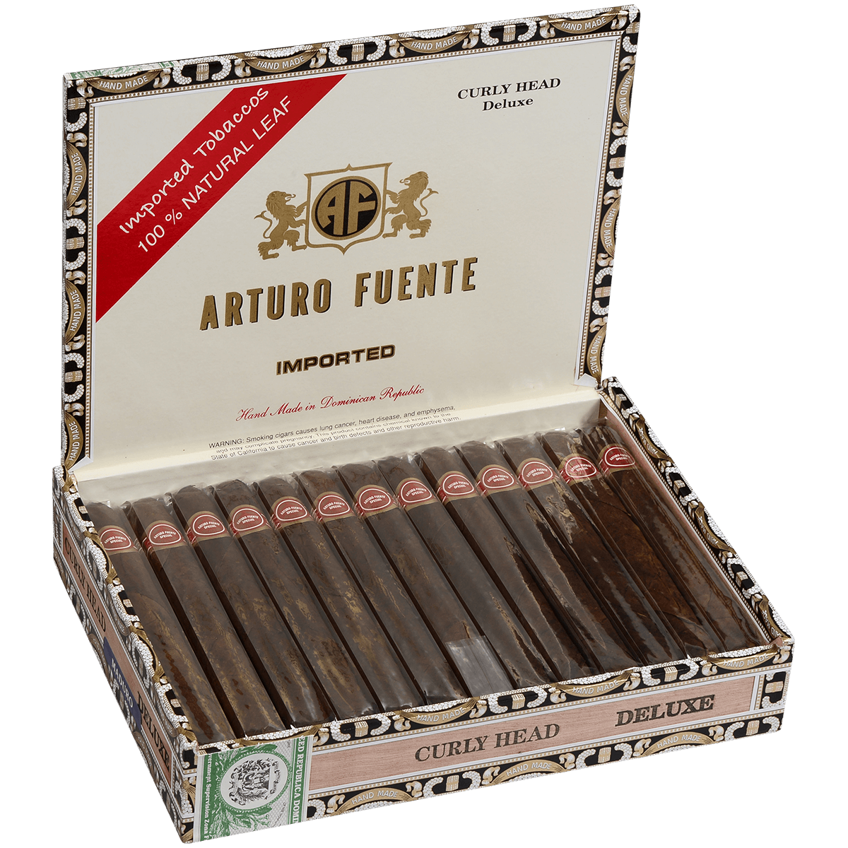 Arturo Fuente Curly Head Deluxe Maduro 25 Ct. Box 6.50X43