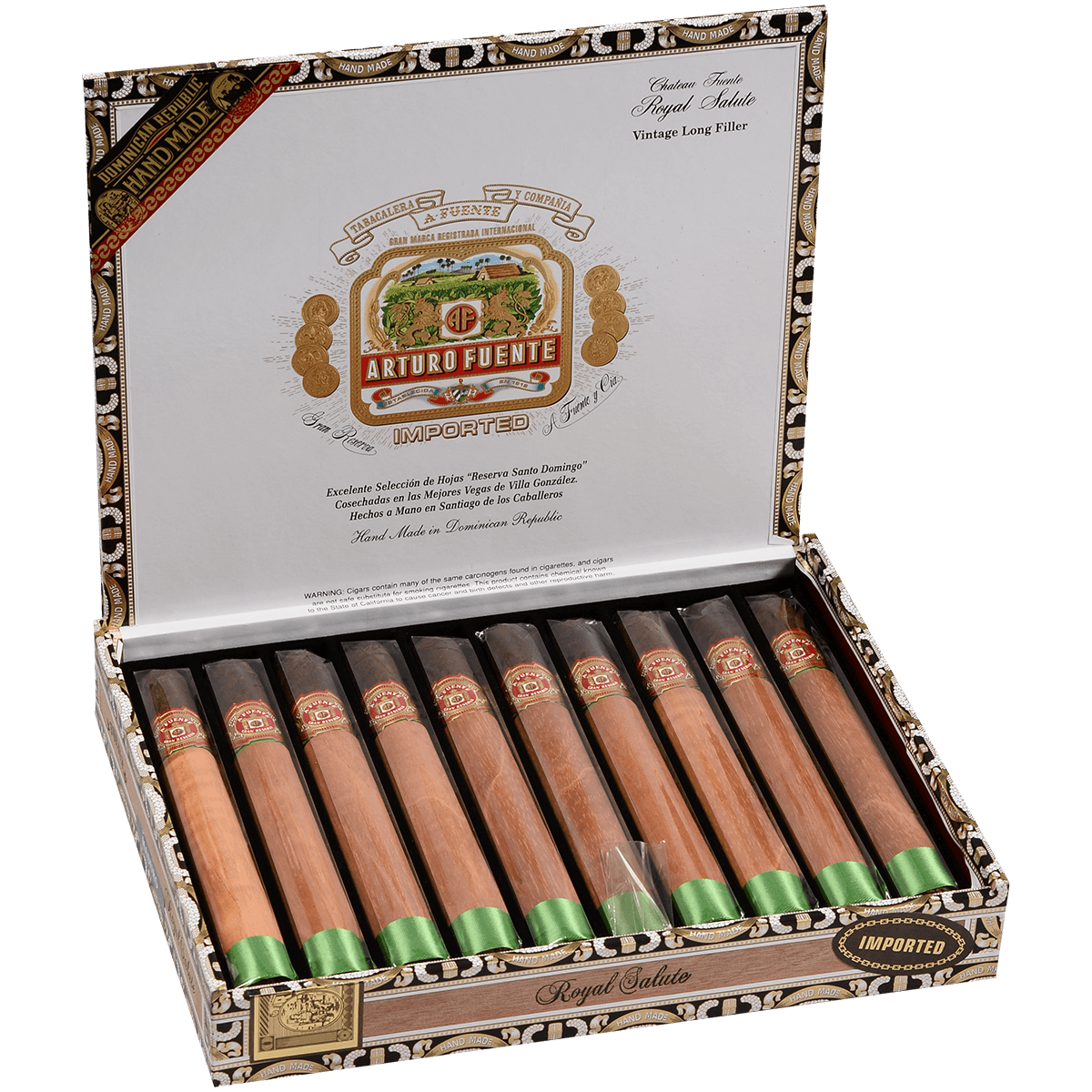 Arturo Fuente Royal Salute Maduro 10 Ct. Box 7.63X54