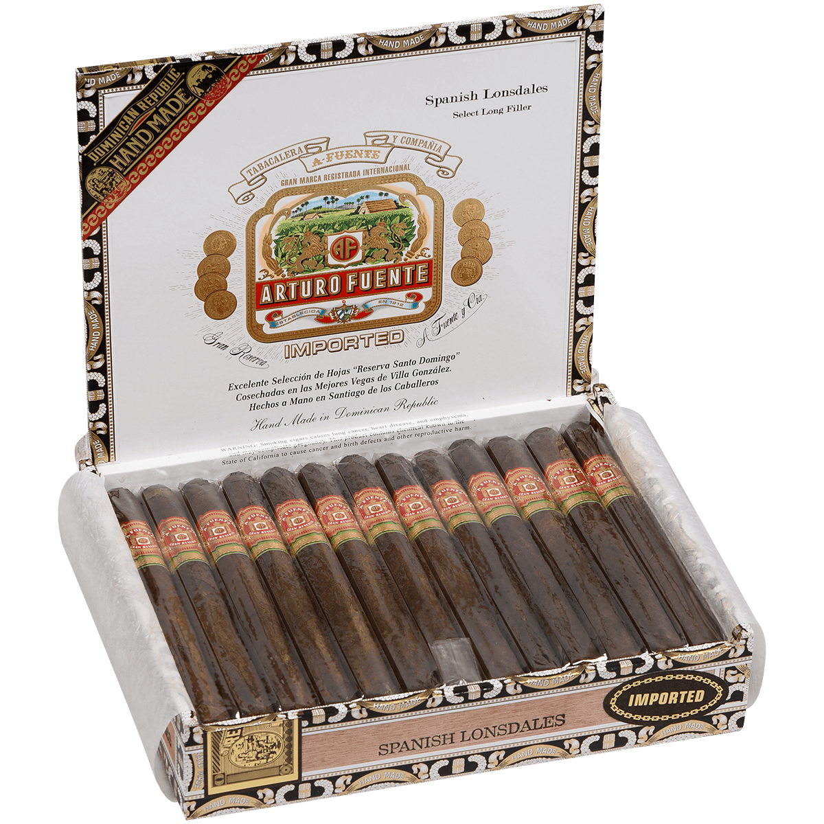 Arturo Fuente Spanish Lonsdale Maduro 25 Ct. Box 6.50X42