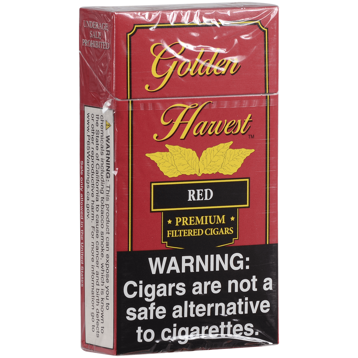 Golden Harvest Filtered Cigar 100'S Red 10/20 Carton