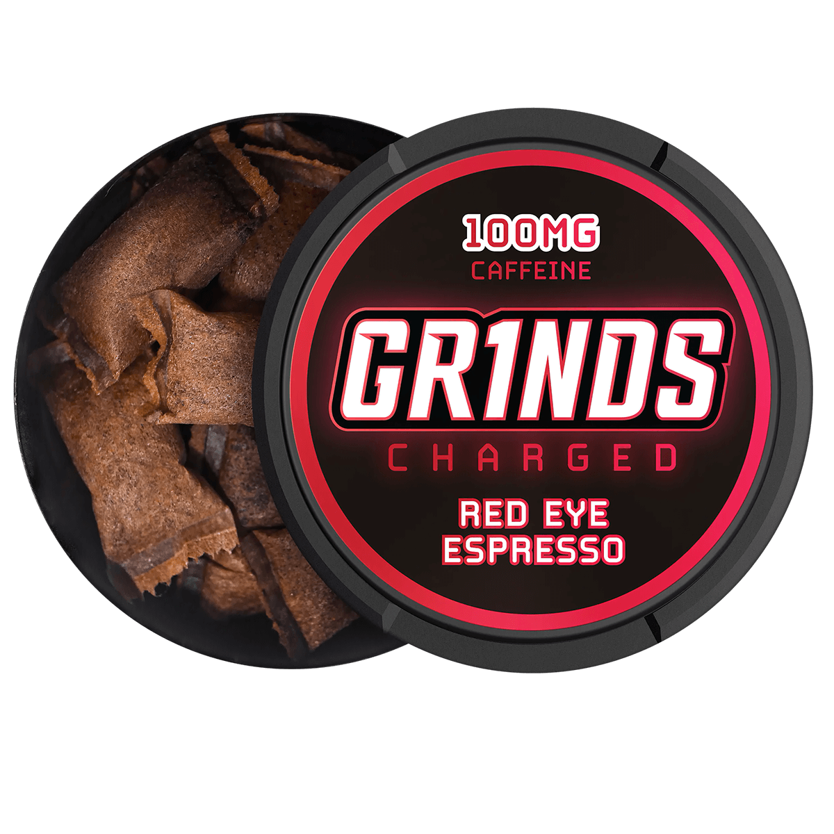 Grinds Coffee Pouches Red Eye Espresso Charged 5 Ct. Pack