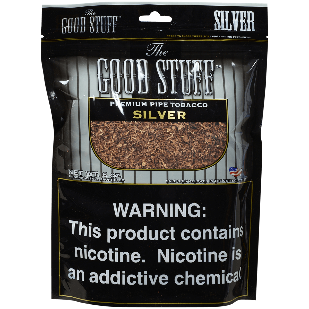 The Good Stuff Pipe Tobacco Silver 6 Oz. Bag