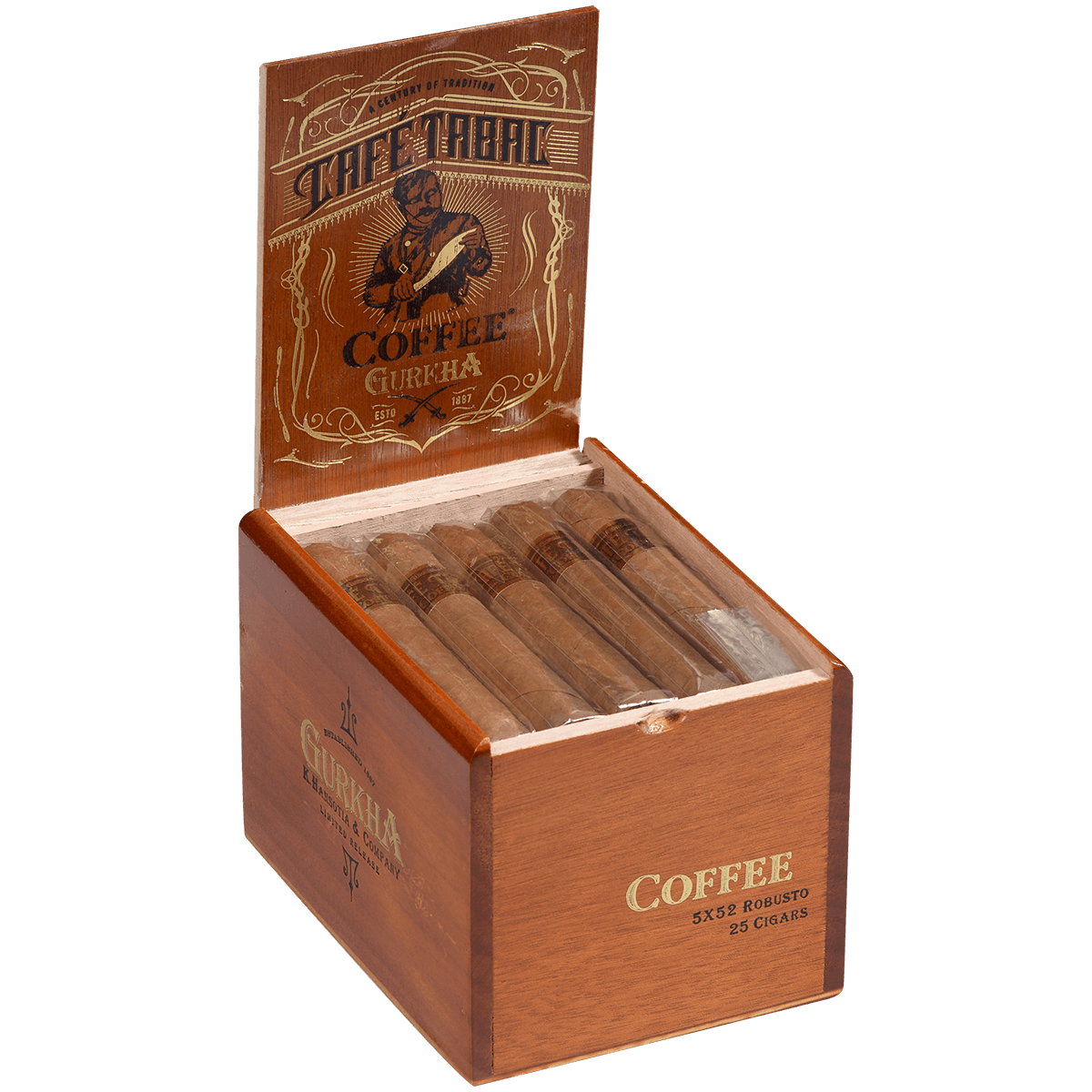 Gurkha Café Tabac Classic Coffee 25 Ct. Box 5X52