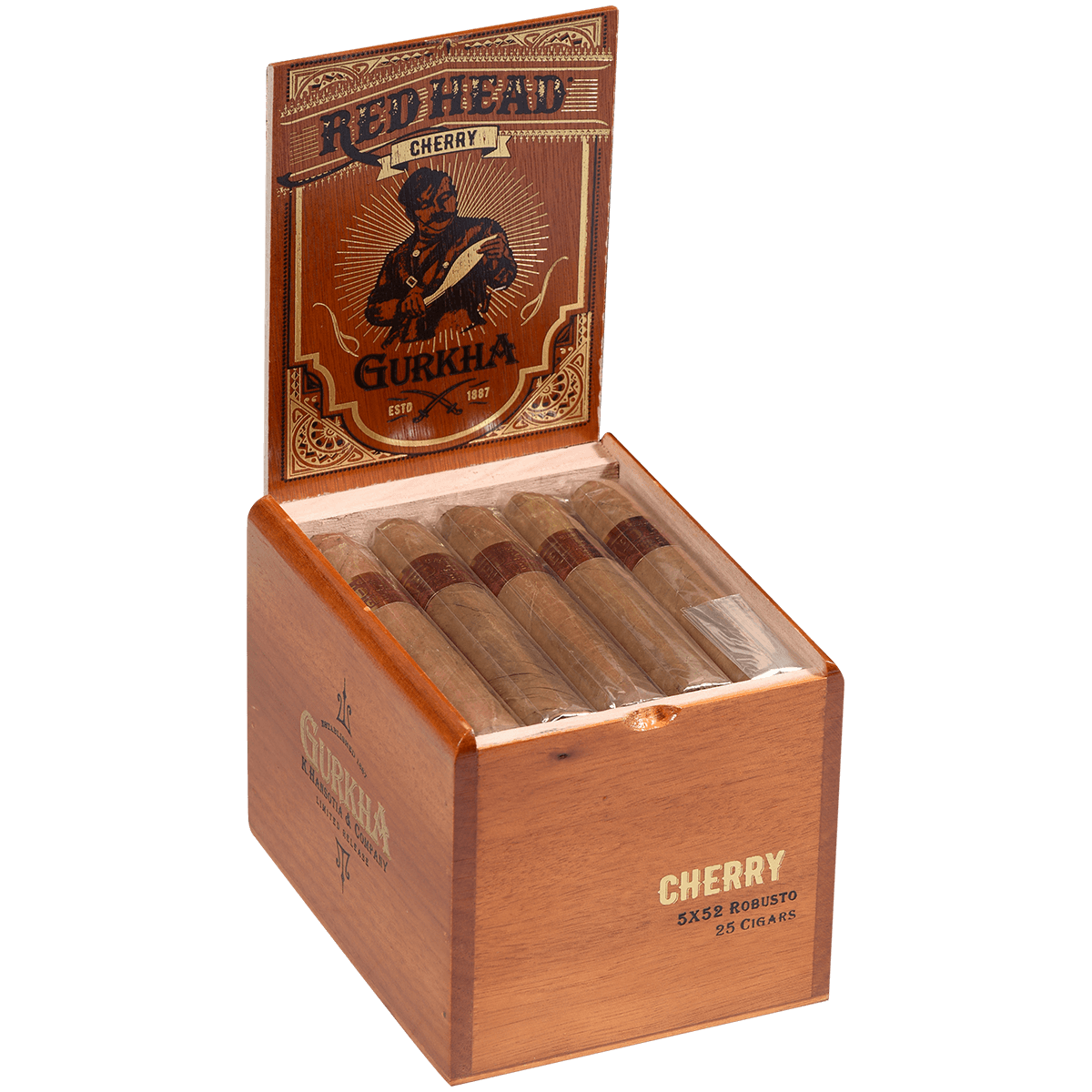 Gurkha Café Tabac Red Head Cherry 25 Ct Box 5X52