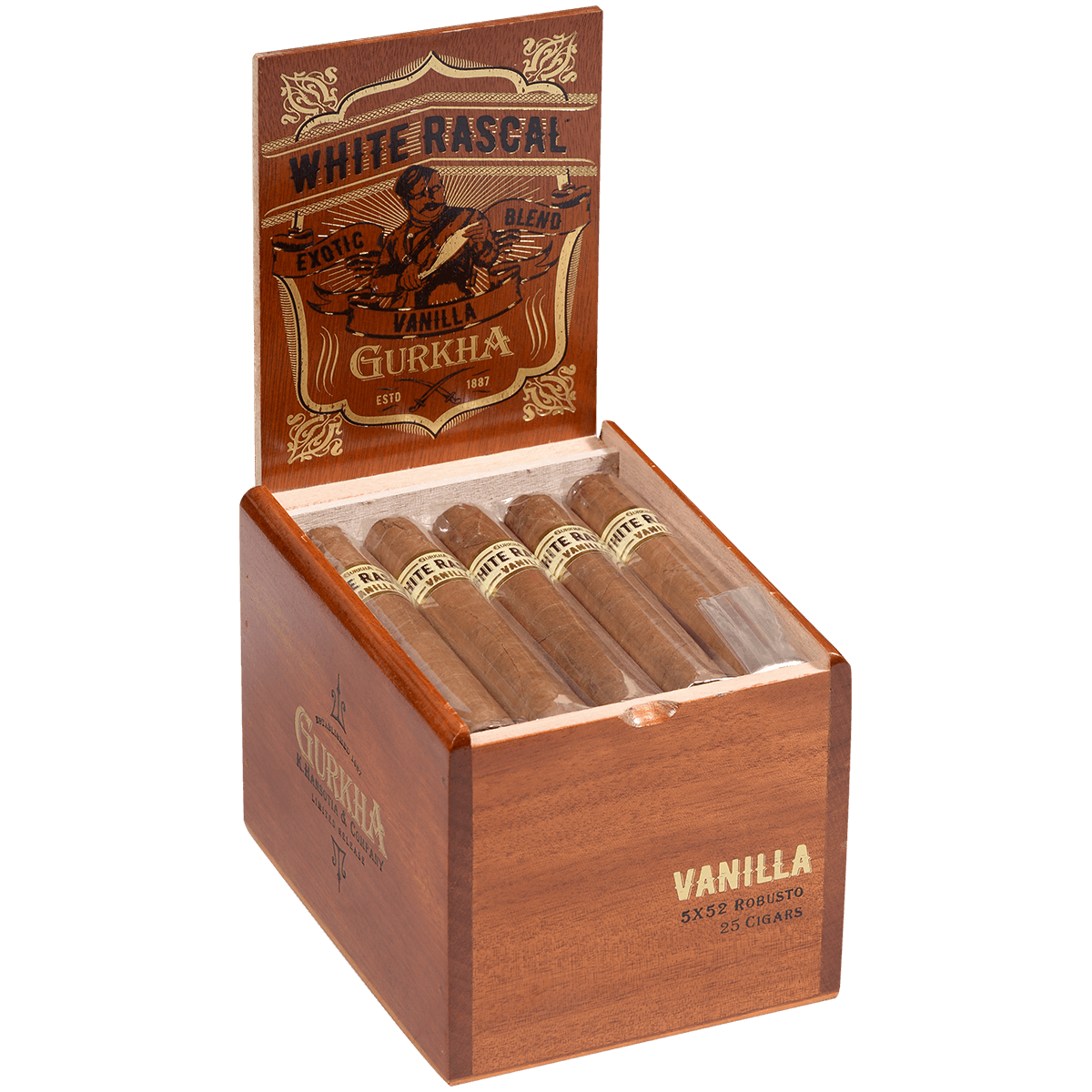 Gurkha Café Tabac White Rascal Vanilla 25Ct. Box 5X52