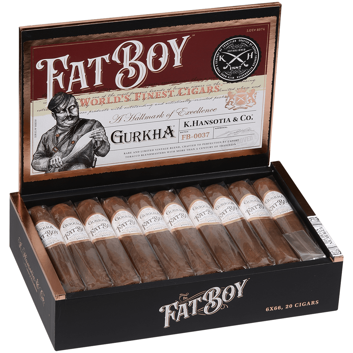 Gurkha Fat Boy Habano 20 Ct. Box 6.00X66