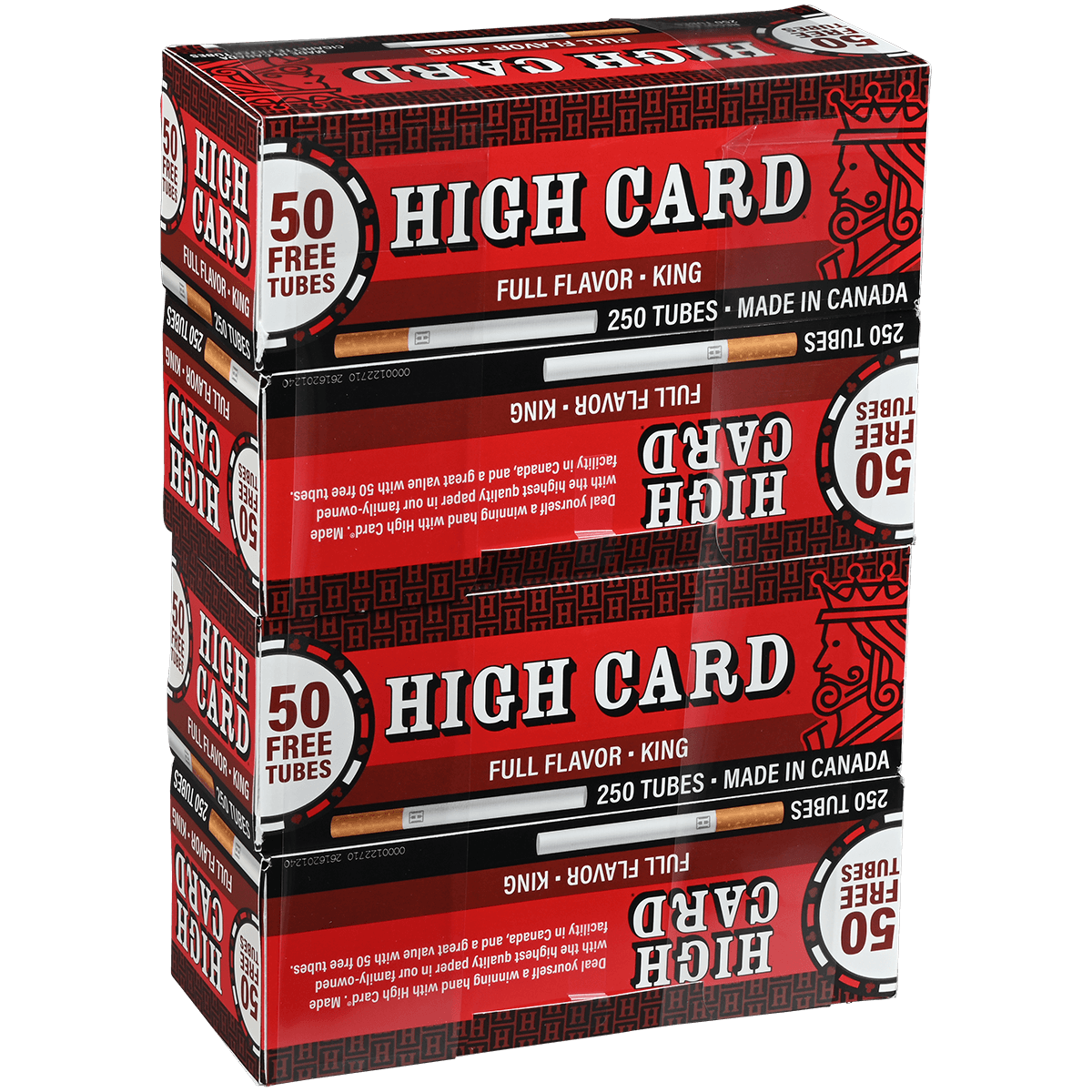 HIGH CARD REGULAR KING 4/250 CT. TUBES