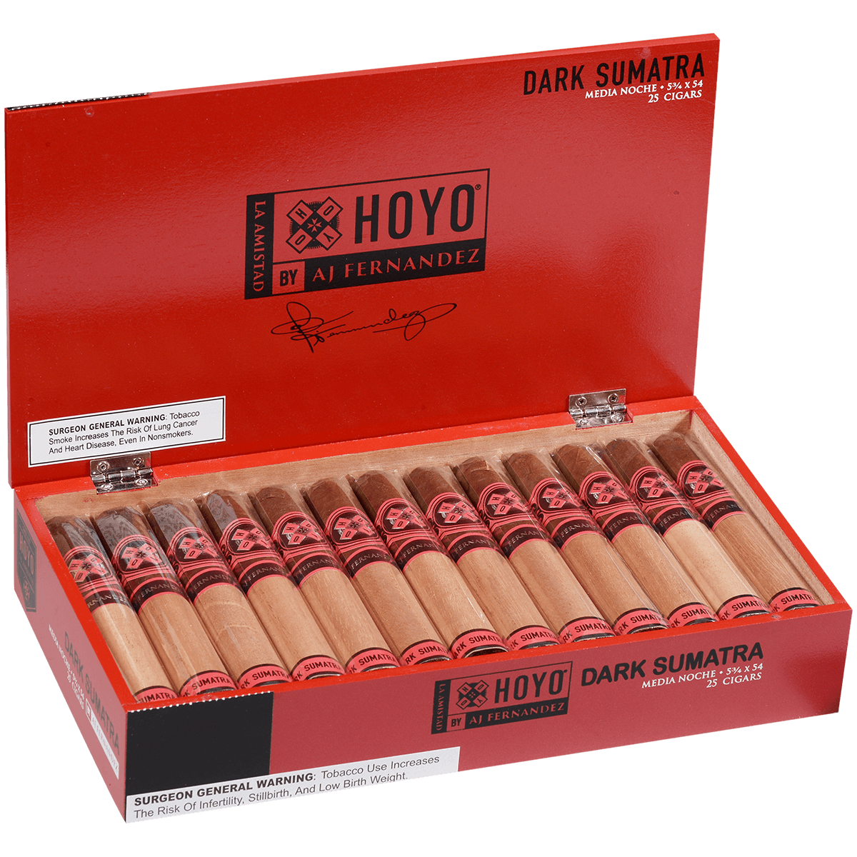 Hoyo De Monterrey Dark Sumatra Media Noche 25 Ct. Box 5.75X54