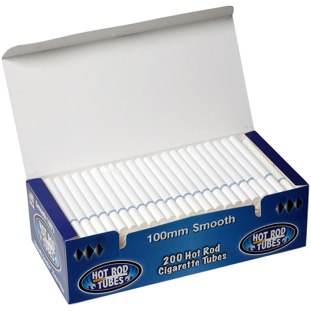 Cigarette Tubes Hot Rod Smooth 100Mm 200 Ct. Box