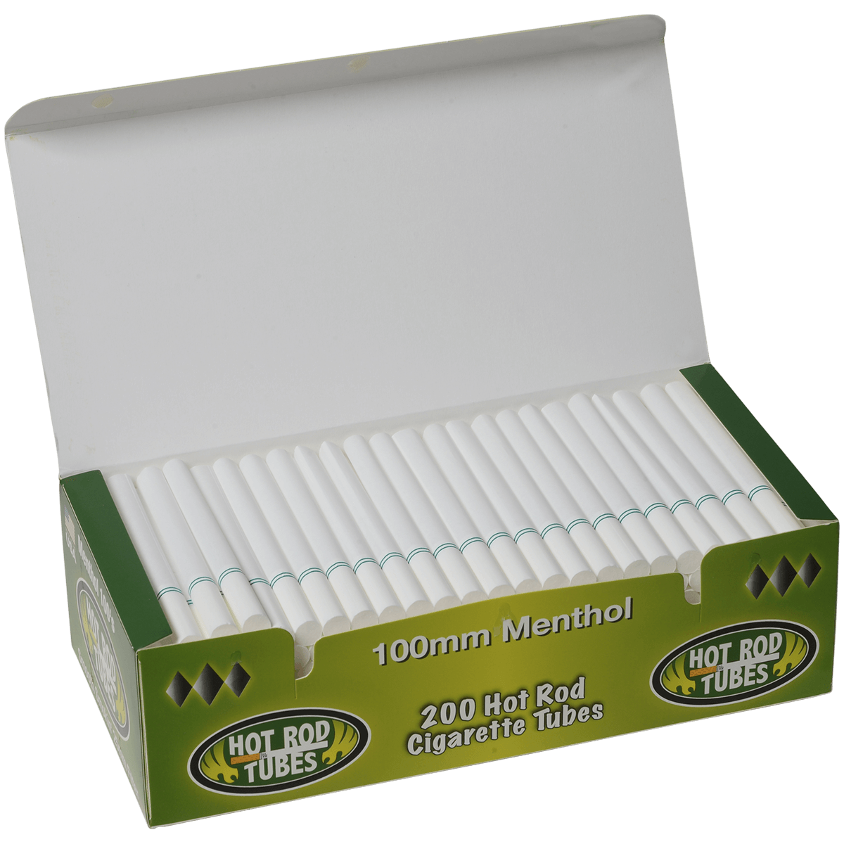 Cigarette Tubes Hot Rod Menthol 100Mm 200 Ct. Box