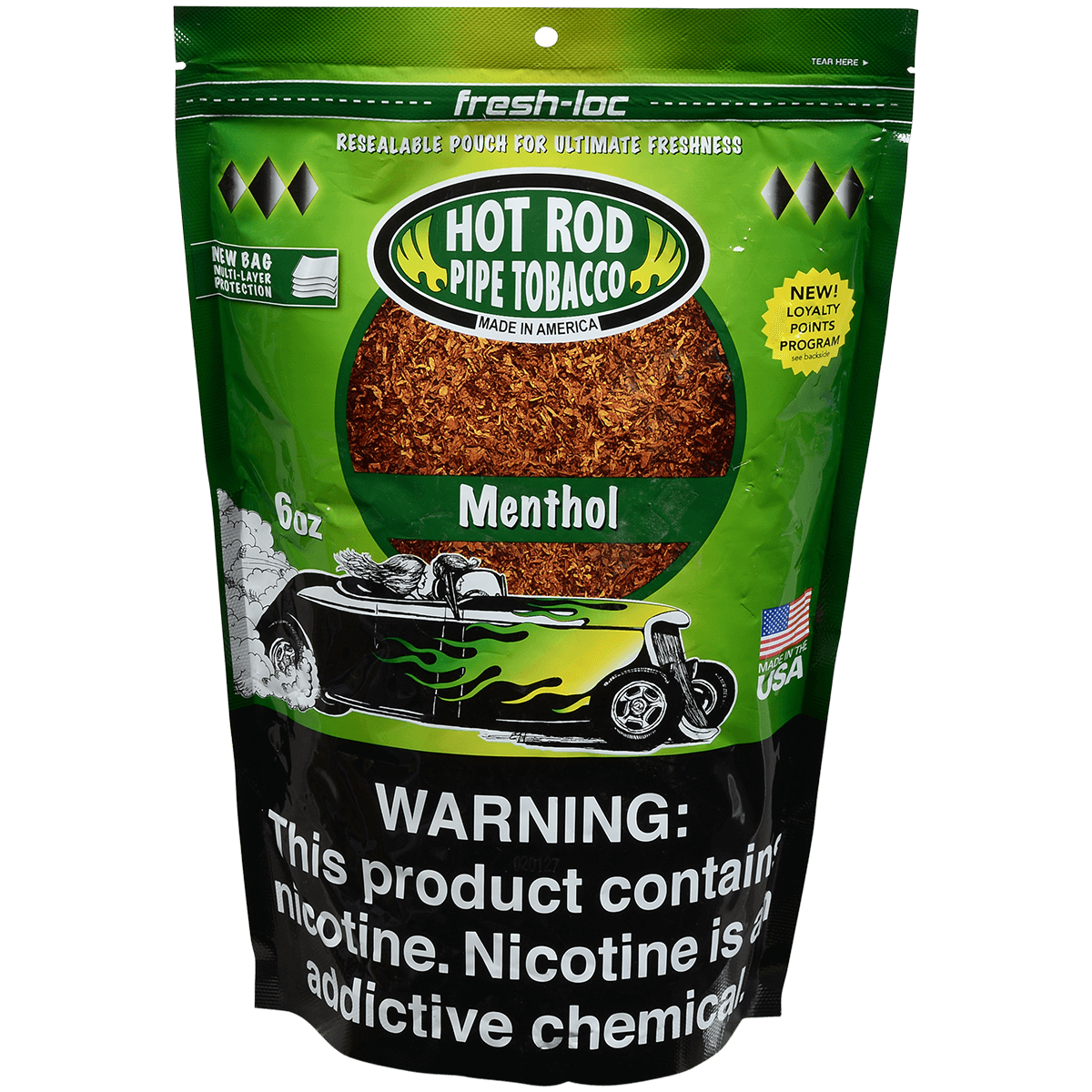 Hot Rod Pipe Tobacco Menthol 6 Oz. Bag