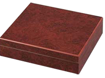 Humidor Burl 20 Ct. 9 X 8 1 2 X 2"