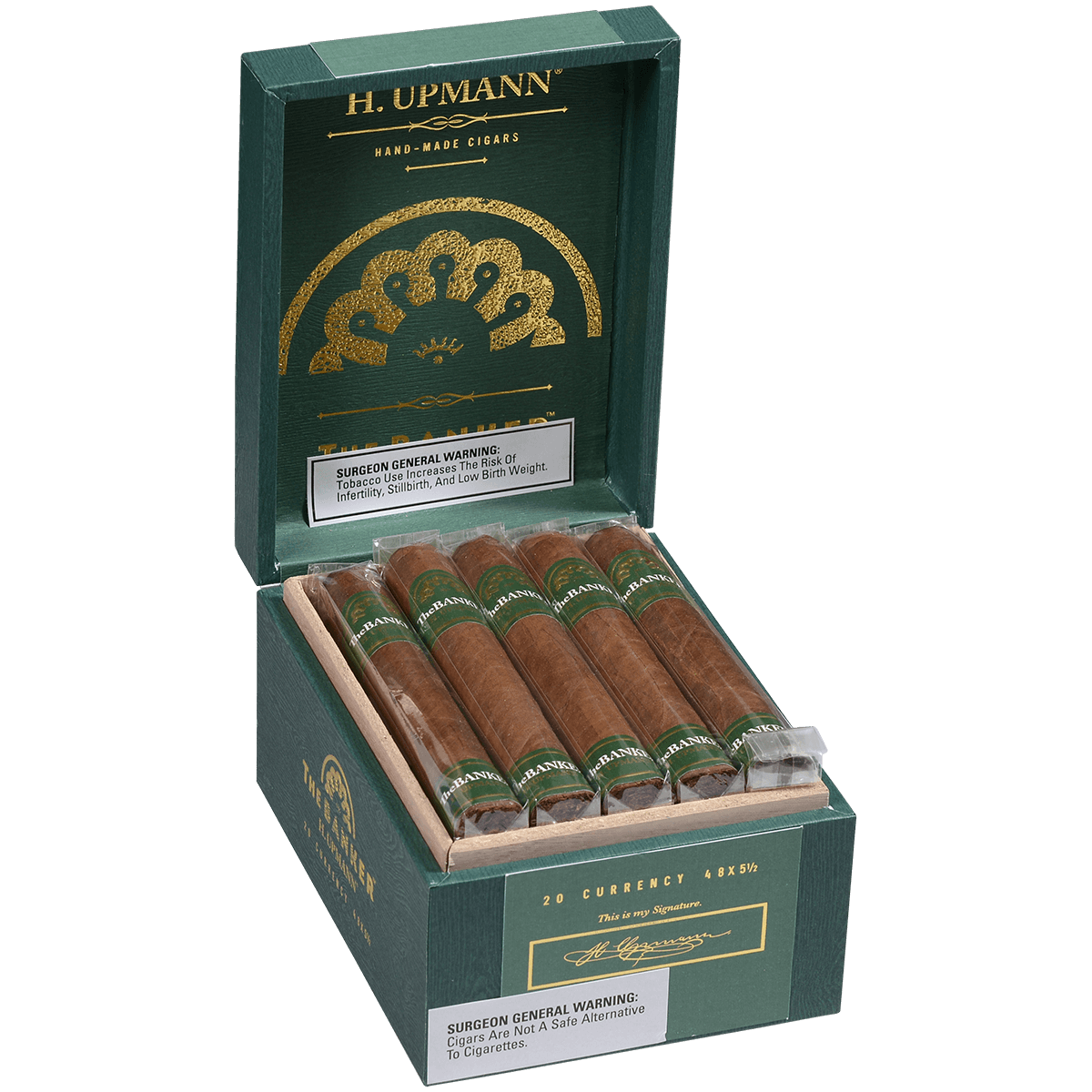 H. Upmann The Banker Currency 20 Ct. Box 5.50X48