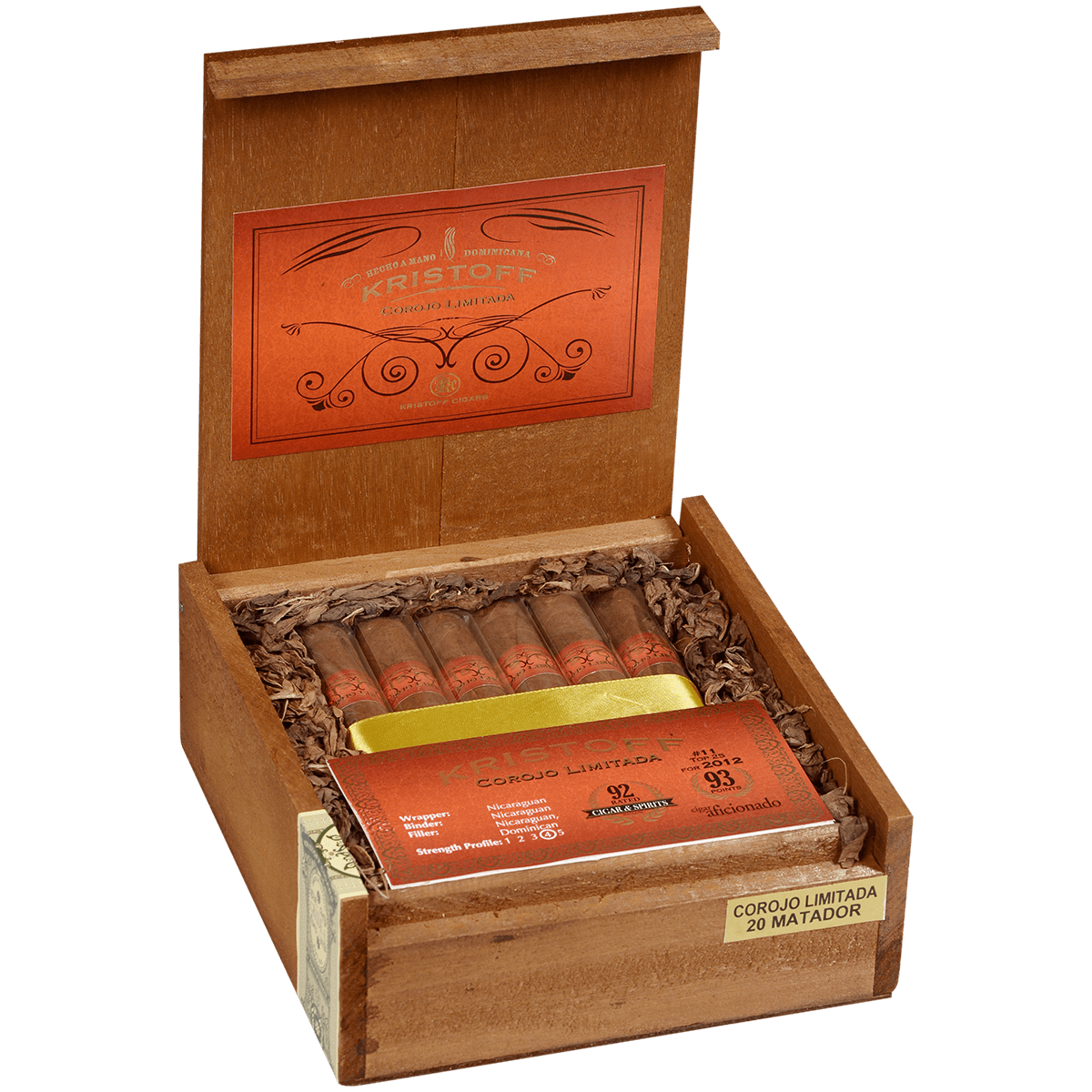Kristoff Limitada Corojo Matador 20 Ct. Box 6.5 X 56
