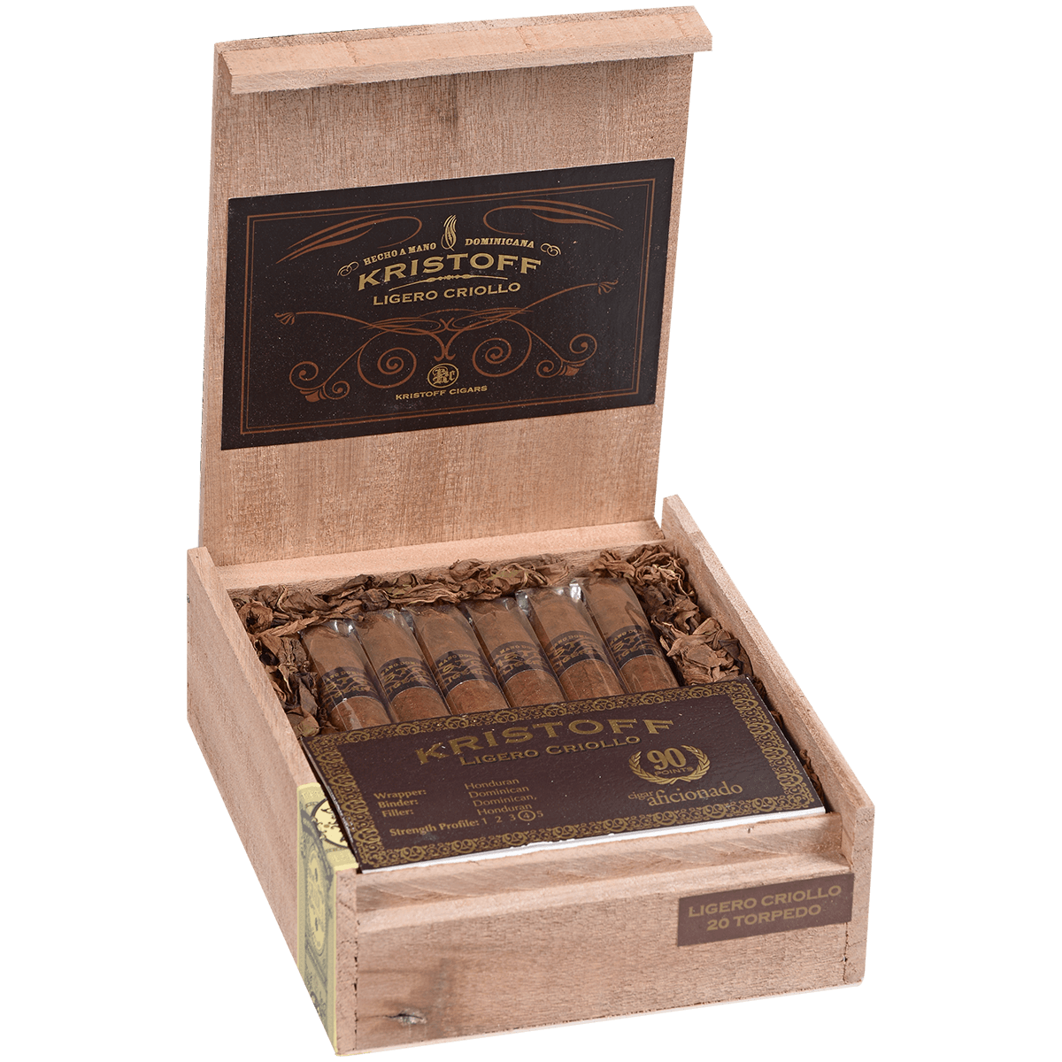Kristoff Ligero Criollo Torpedo 20 Ct. Box 6.13X52