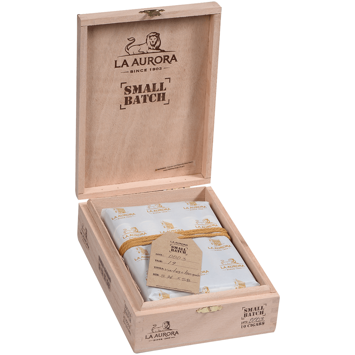 Limited Edition La Aurora Small Batch Lot No 3.Toro Gordo 10 Ct. Box 5.75X58