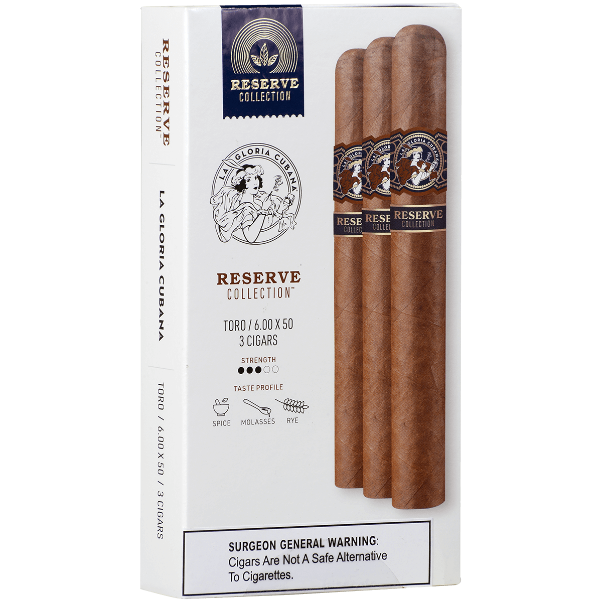 PROMO RESERVE COLLECTION LA GLORIA CUBANA TORO 3 CT. 6.00X50