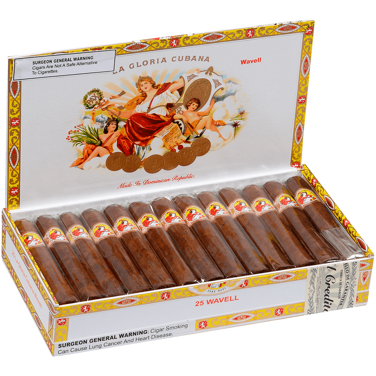 La Gloria Cubana Wavell Maduro 25 Ct. Box 5.00X50