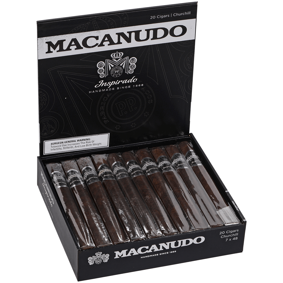 Macanudo Inspirado Black Churchill 20 Ct. Box 7.00X48