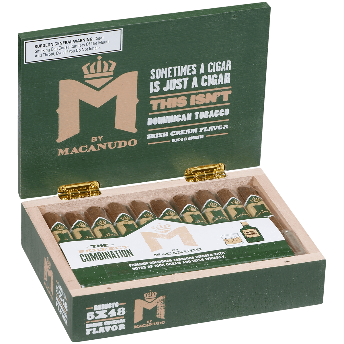 M By Macanudo Irish Cream Robusto 20 Ct. Box 5.00X48