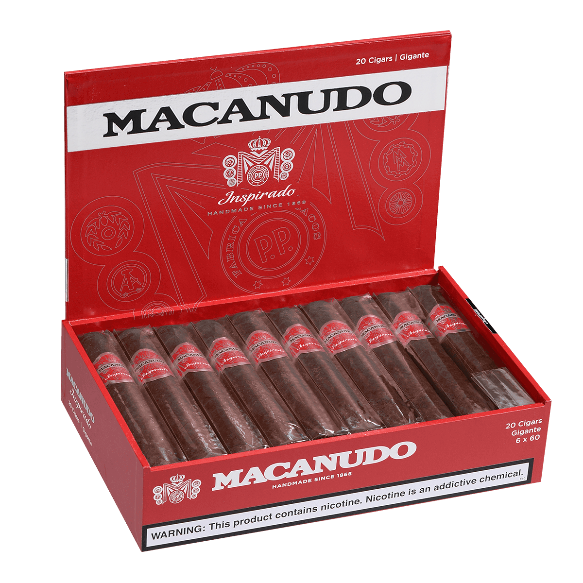 Macanudo Inspirado Red Gigante 20 Ct. Box 6.00X60
