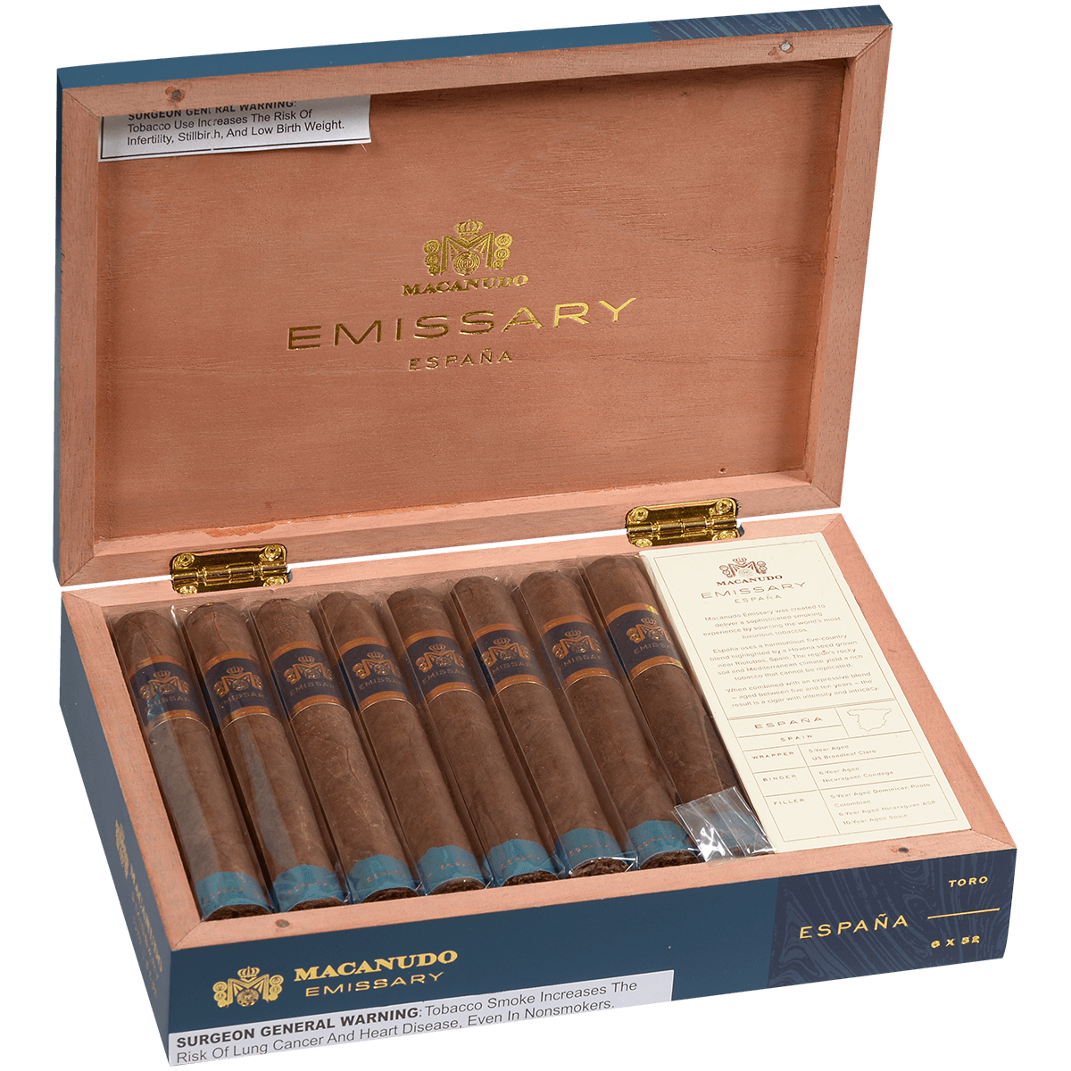Macanudo Emissary Espana Toro 16 Ct. Box 6.00X52