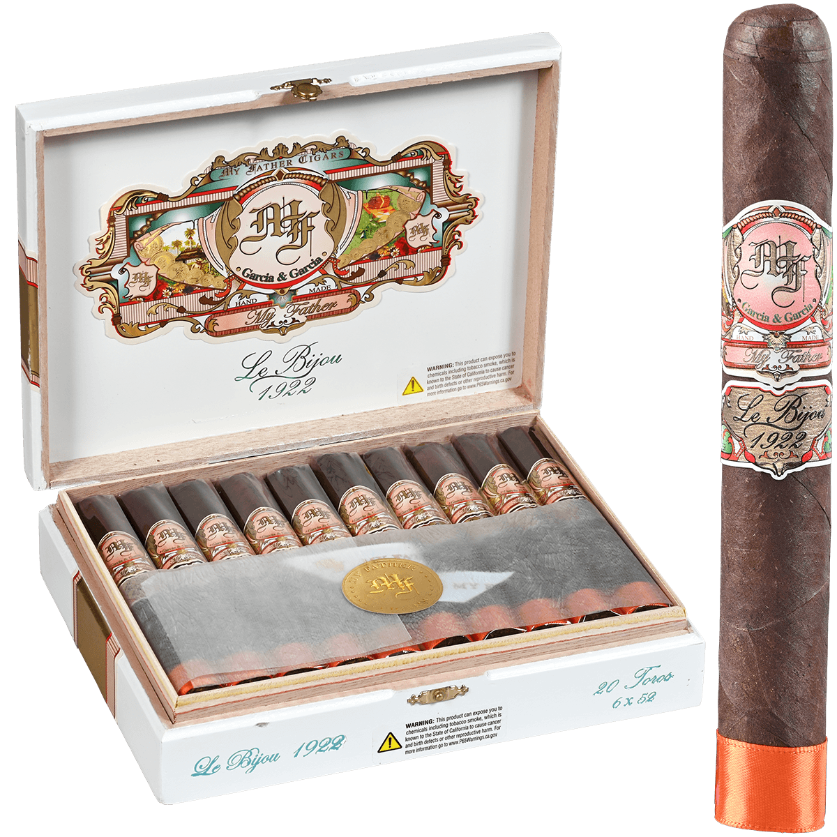(Pm)My Father Le Bijou 1922 Toro 20 Ct. Box 6.00X52