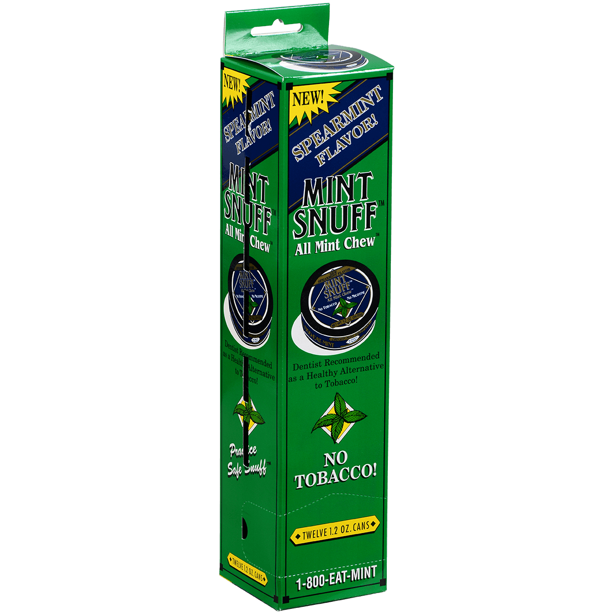 Moist Snuff Non Tobacco Oregon Mint Spearmint Chew 12'S 1.20 Oz