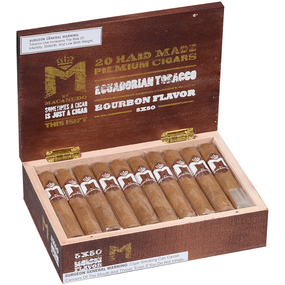 M Bourbon By Macanudo Robusto 20 Ct. Box 5.00X50
