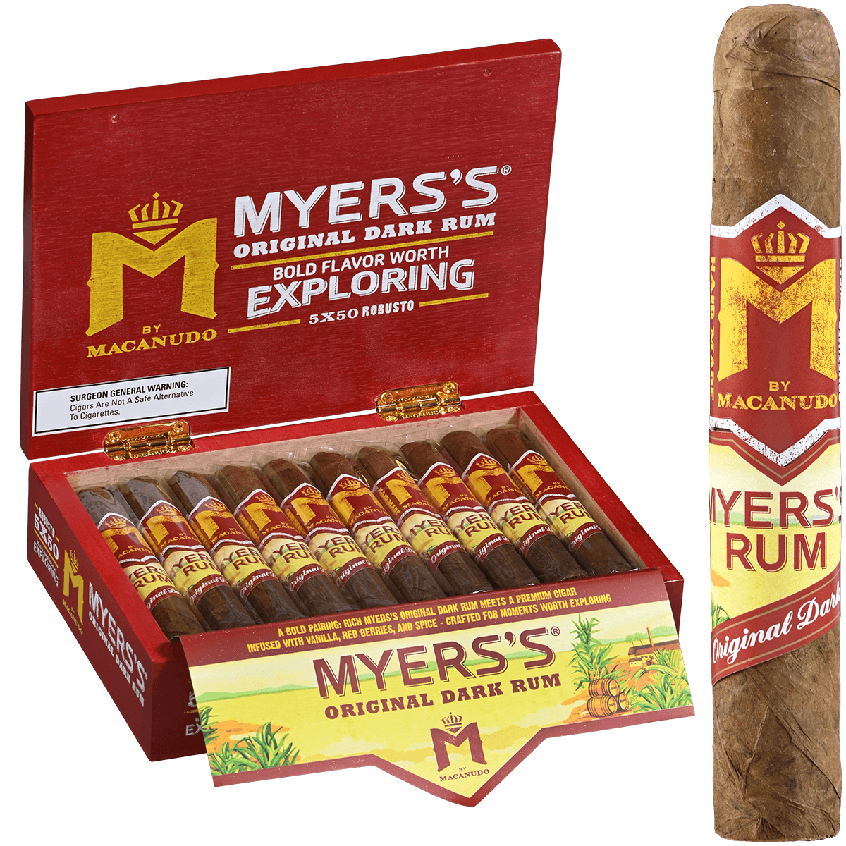 Macanudo M By Myers'S Rum Robusto 20 Ct. Box 5X50