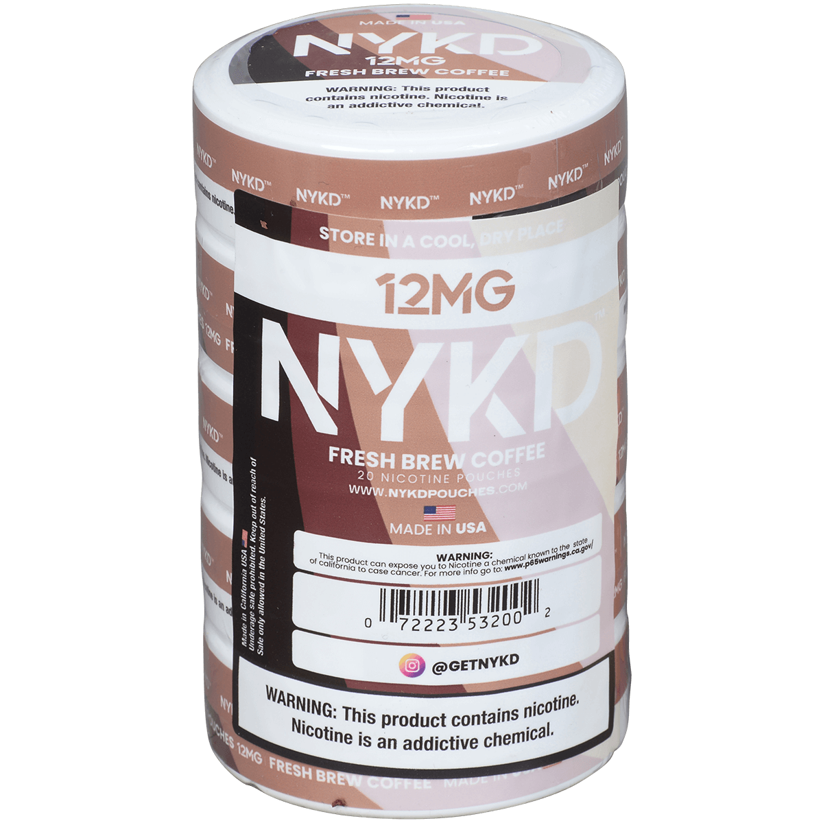 Nykd Us Nicotine Pouches Fresh Brew Coffee 12Mg 1/5 Ct.