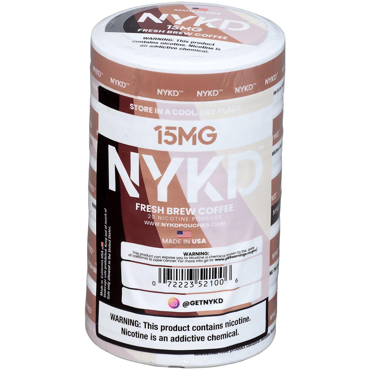 Nykd Us Nicotine Pouches Fresh Brew Coffee 15Mg 1/5 Ct.